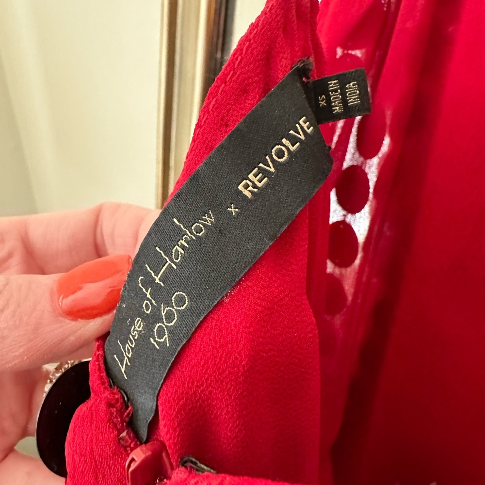 Revolve House of Harlow 1960 Red Disc Mini Dress - Picture 5 of 5